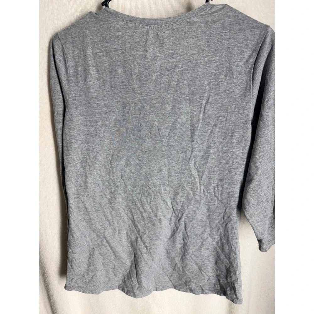 Justice Active Girls Heather Gray Flip Sequin Heart Dance Top Size 18/20